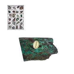 0505108011 Recorte cuprita crisocola, 03 - 06cm (24 pzas./paquete) | Marco Schreier