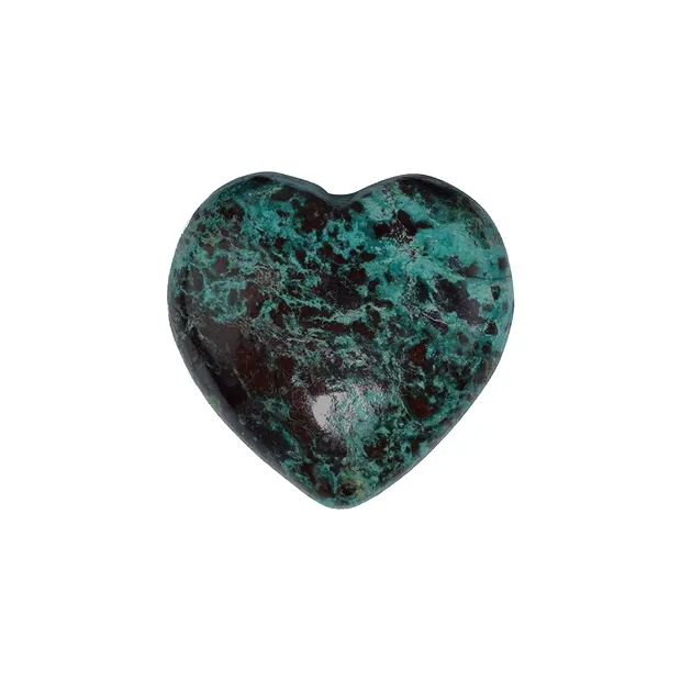 Herz, Chrysokoll (stab.), 03cm | Großhändler Edelsteine, Heilsteine & Schmuck