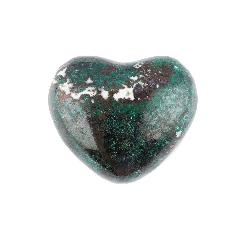 Herz bauchig, Chrysocoll-Cuprit, 4,5cm | Edelsteine, Heilsteine & Schmuck-Handel