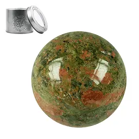 Unakite massage ball, 4.0 cm, in gift box | wholesaler gems & healing stones