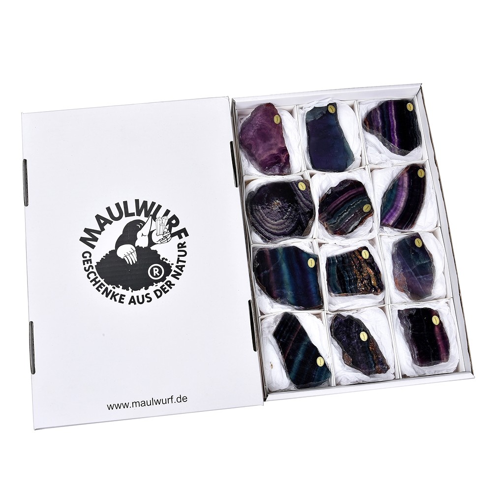 Plaques Fluorite A, 07 - 09cm (12 pcs/UC) | Marco Schreier