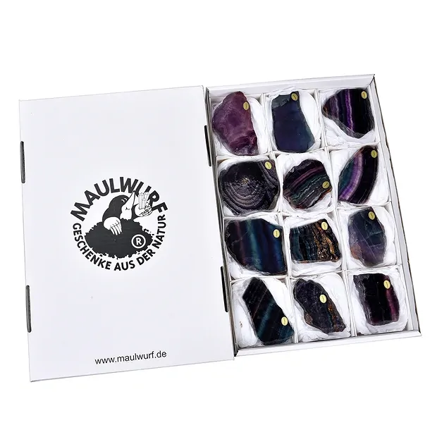 Slabs fluorite A, 07 - 09cm (12 pcs./ PU) | wholesaler gems & healing stones