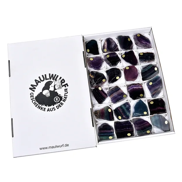 Platten Fluorit A, 05 - 06cm (24 St./VE) | GH Edelsteine, Heilsteine & Schmuck