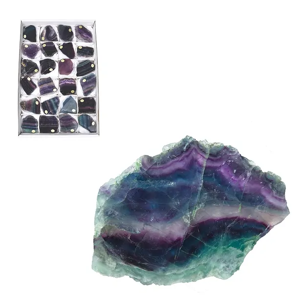Platten Fluorit A, 05 - 06cm (24 St./VE) | GH Edelsteine, Heilsteine & Schmuck