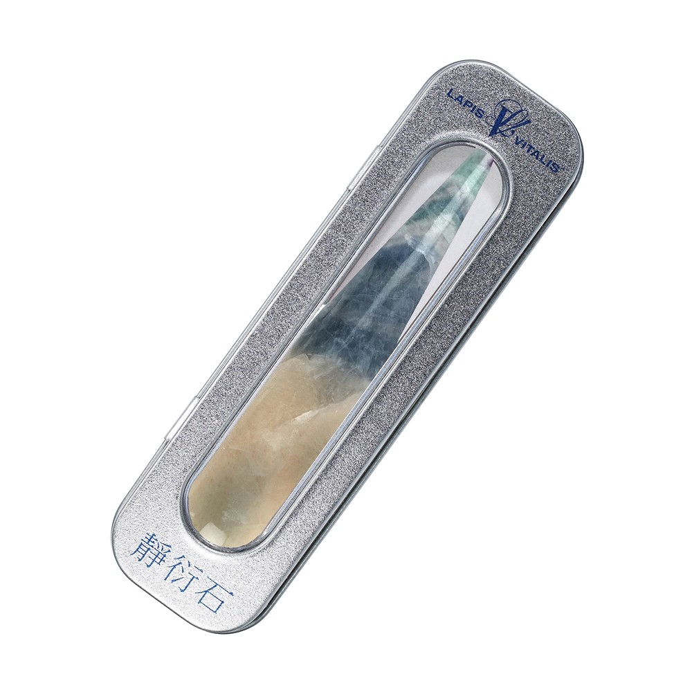 Massagegriffel Fluorit dick, in Geschenkdose | Edelsteine, Heilsteine & Schmuck