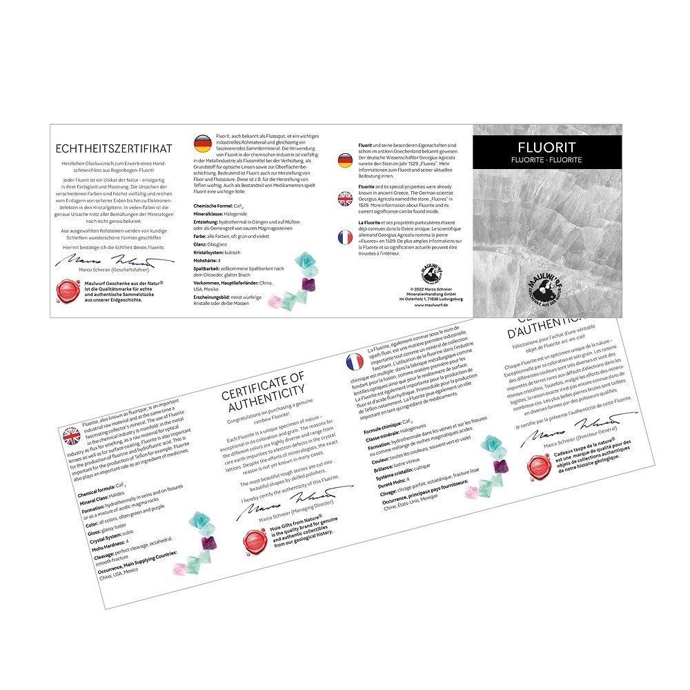 Herz, Fluorit, 4,0cm, mit Beileger in Pouch | Edelsteine, Heilsteine & Schmuck