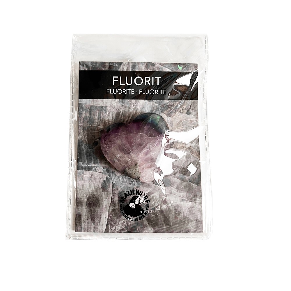 Herz, Fluorit, 4,0cm, mit Beileger in Pouch | Edelsteine, Heilsteine & Schmuck