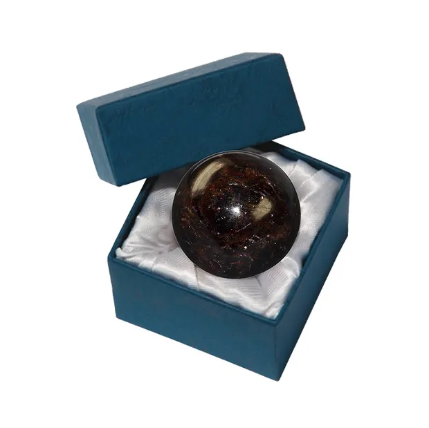 Boule de massage Grenat (Almandin) dans une boîte cadeau, 04cm | Marco Schreier