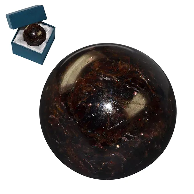 Massage-Kugel Granat (Almandin), 04cm, Geschenkschachtel | Marco Schreier