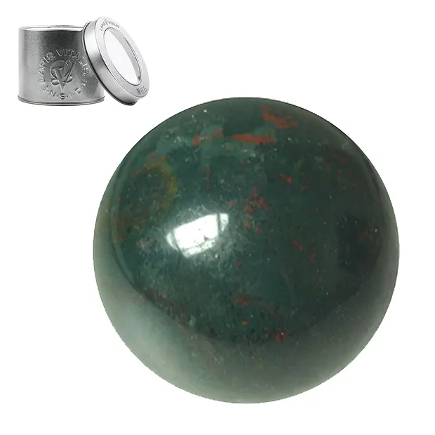 Boule de massage Jaspe sanguin (Héliotrope), 4,0cm, en boîte cadeau | Marco Schreier