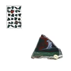 0508702124 Slabs Heliotrope (Bloodstone), 05 - 06cm (24 pcs./ PU) | Marco Schreier