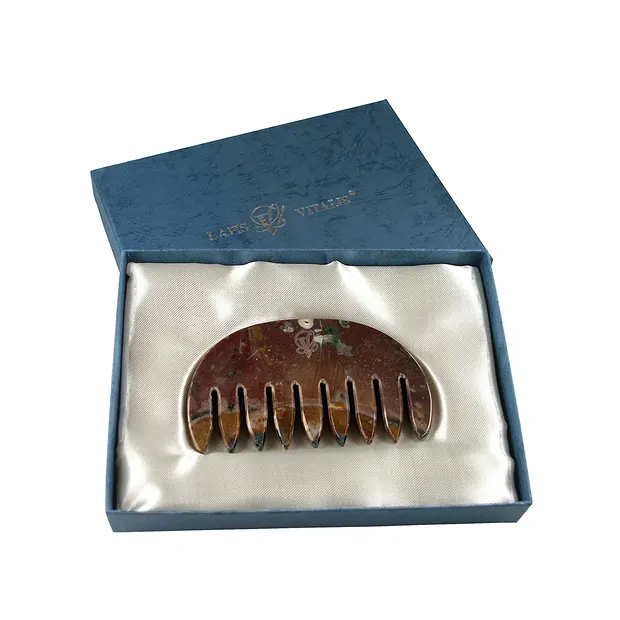 Heliotrope (Bloodstone) gemstone comb | wholesale gems, healing stones & jewelry