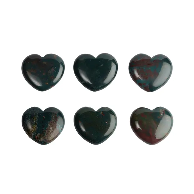 Herz (Taschenherz), Heliotrop, 2,8cm (mini) | Edelsteine, Heilsteine & Schmuck