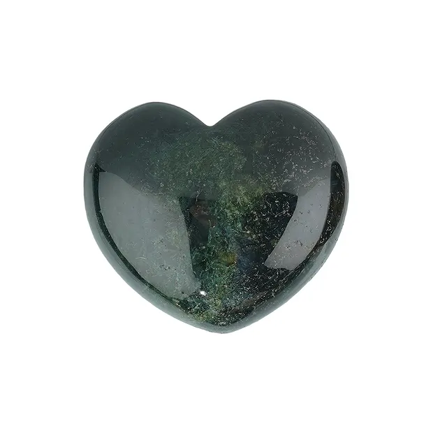 Puffy heart, Heliotrope (Bloodstone), 4.5cm | wholesaler gems & healing stones