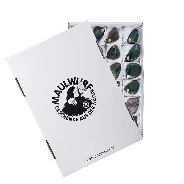 Tumbled Stones Heliotrope (Bloodstone), 5 - 8cm (24 pcs./ PU) | Marco Schreier