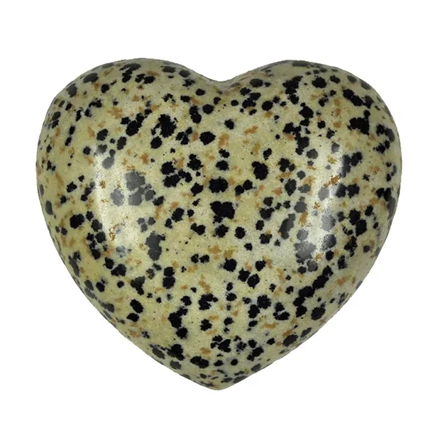 Herz bauchig, Dalmatinerstein, 6,5cm | Schreier Edelsteine, Heilsteine & Schmuck