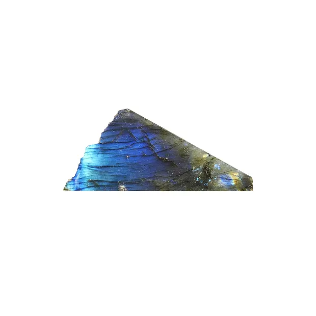 One side polished piece Labradorite semi-polished, 03 - 05cm | Marco Schreier