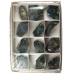 0510308012 One side polished piece labradorite, 07 - 09cm (12 pcs./ PU) | Marco Schreier