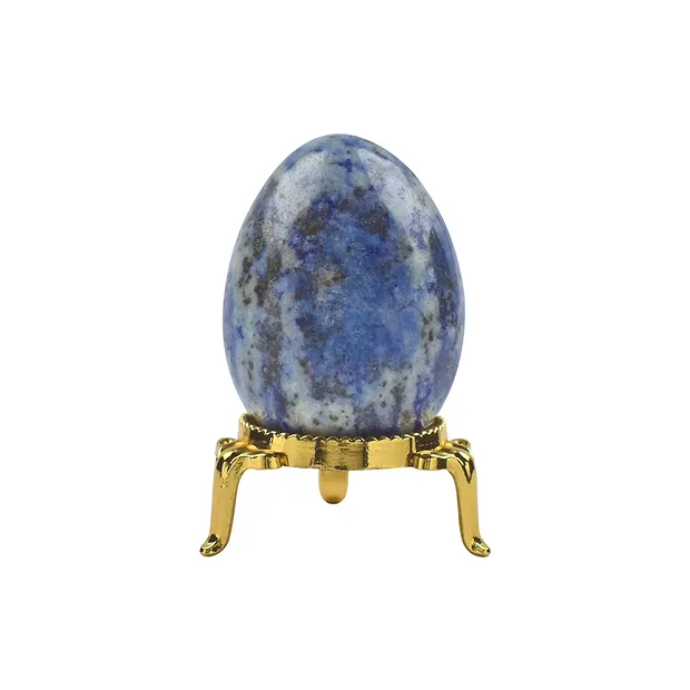 Oeuf Lapis-lazuli, 5,0cm, avec boîte cadeau et support | Marco Schreier