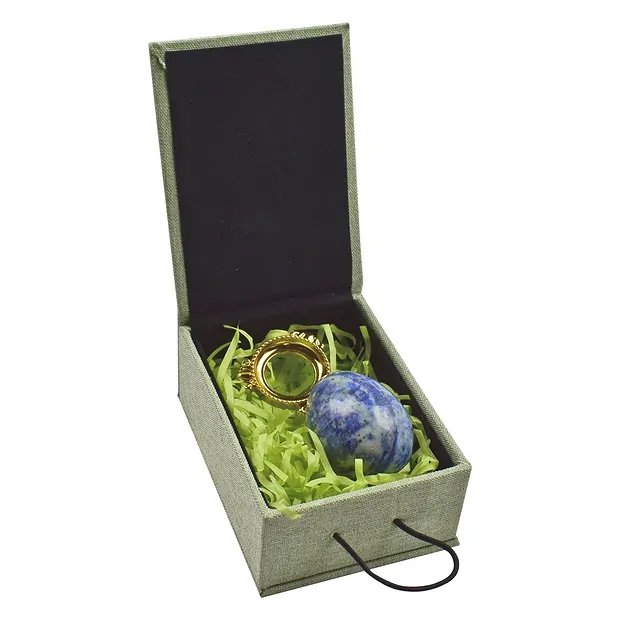 Oeuf Lapis-lazuli, 5,0cm, avec boîte cadeau et support | Marco Schreier