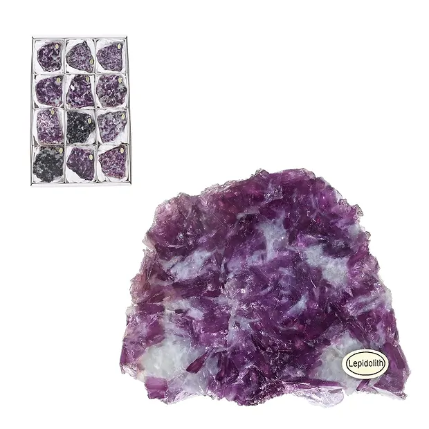 Lepidolite slabs, 7.0 - 8.0 cm (12 pcs/PU) | wholesaler gems & healing stones