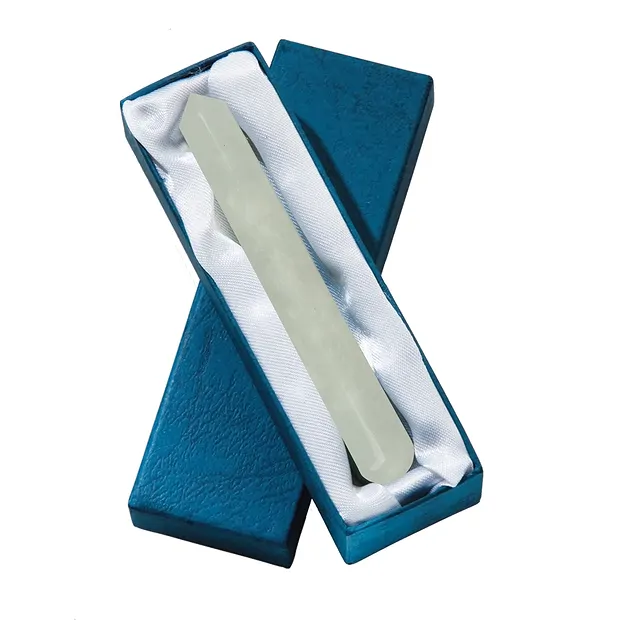 Massagestab Schneequarz | Schreier Großhändler Edelsteine, Heilsteine & Schmuck