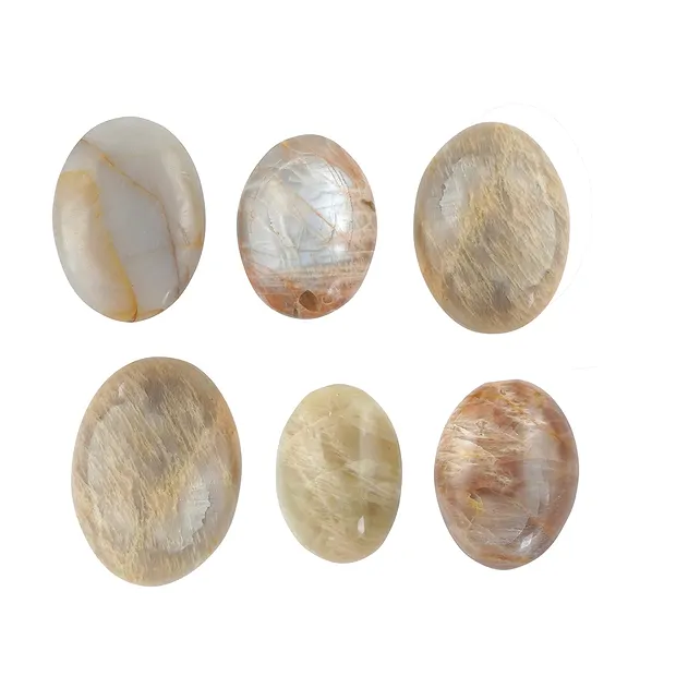 Linsensteine Mondstein, 3,5 - 4,0cm (6 St./VE) | Marco Schreier