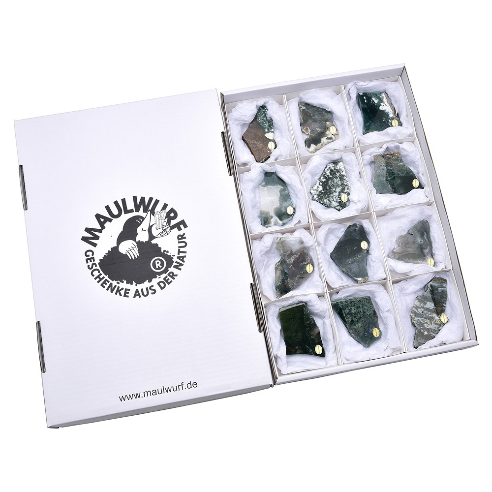 Platten Moosachat, 05 - 10cm (12 St./VE) | GH Edelsteine, Heilsteine & Schmuck