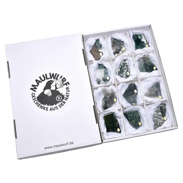 Slabs Moss Agate, 05 - 10cm (12 pcs./ PU) | wholesaler gems & healing stones