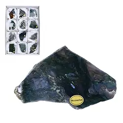 0511402112 Slabs Moss Agate, 05 - 10cm (12 pcs./ PU) | wholesaler gems & healing stones