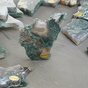 Slabs Moss Agate, 04 - 06cm (24 pcs./ PU) | wholesaler gems & healing stones
