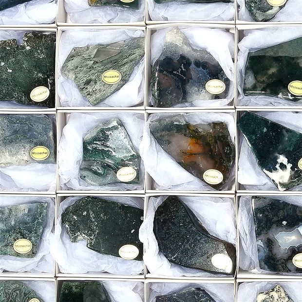 Plaques Agate mousse, 03 - 04,5cm (35 pcs/UC) | Marco Schreier