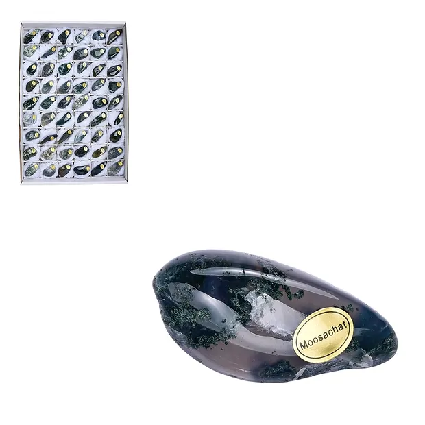 Piedras rodadas Ágata musgo, 3.5 - 4.5cm (54 unid./VE) | Marco Schreier