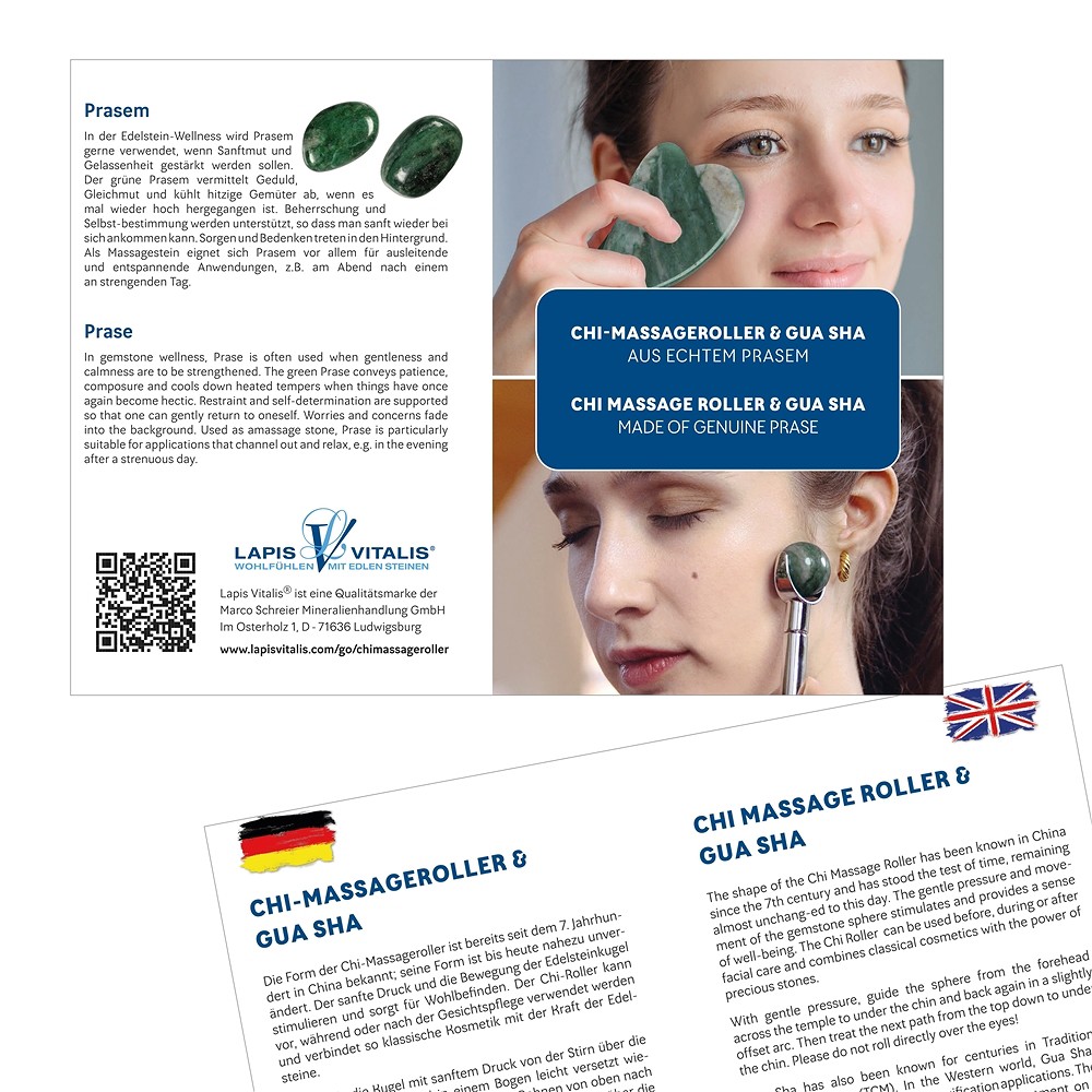 Rullo per massaggio Chi con Gua Sha Prasem | grossista gemme e pietre curative