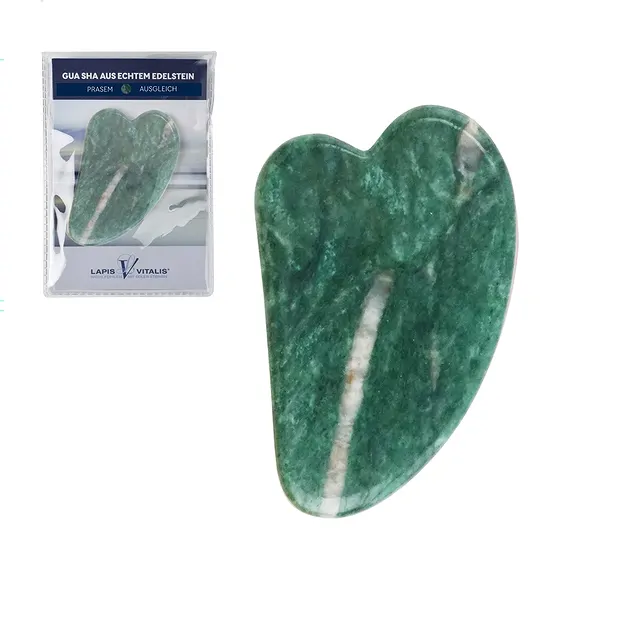 Cuarzo prasem Gua Sha | Schreier piedras preciosas, piedras curativas y joyería