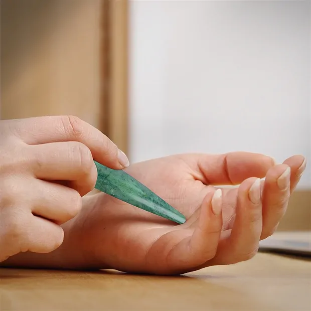 Massage stylus Prase thick, in gift box | wholesaler gems & healing stones