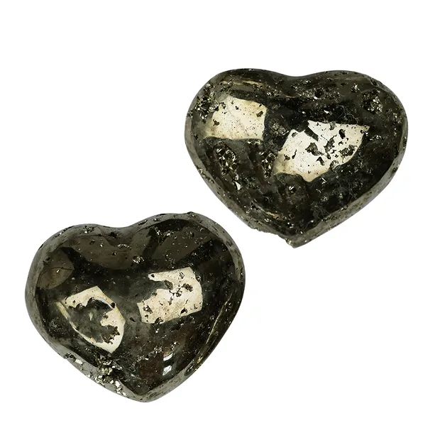 Cuore, Pirite, 4,2 x 4,5 cm | gemme, pietre curative e gioielli all'ingrosso