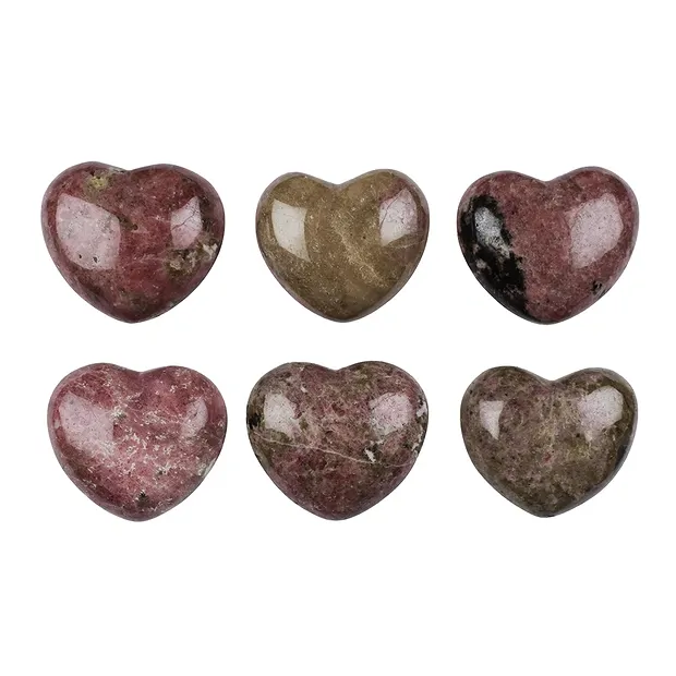 Cuore bulboso, Rodonite, 4,5 cm | gemme, pietre curative e gioielli all'ingrosso