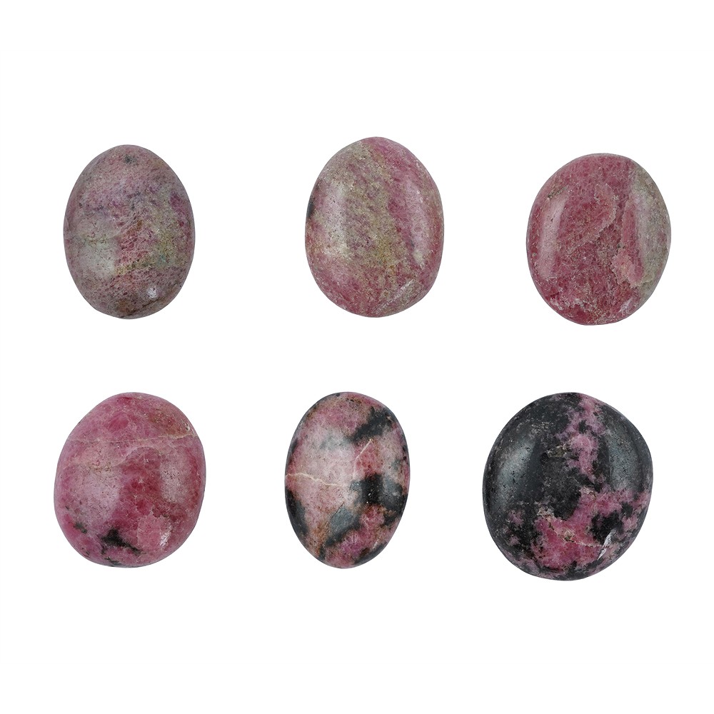 Lente di pietra di Rodonite, 3,0 - 3,3 cm (6 pz./ UC) | Marco Schreier
