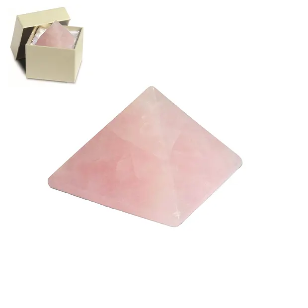 Rose Quartz Pyramid, 03cm, Gift Box | wholesaler gems, healing stones & jewelry
