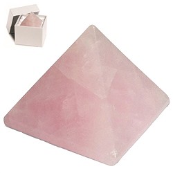 0513303800 Rose Quartz pyramid in gift box, 08cm | wholesale gems, healing stones & jewelry