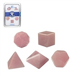 0513309141 Corpo platonico in quarzo rosa, 3 cm (grande) | Marco Schreier