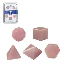 0513309141 Platonic Solids Rose Quartz, 3cm (large) | wholesaler gems & healing stones