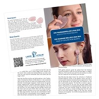 Chi Massage Roller with Gua Sha Rose Quartz | wholesaler gems & healing stones