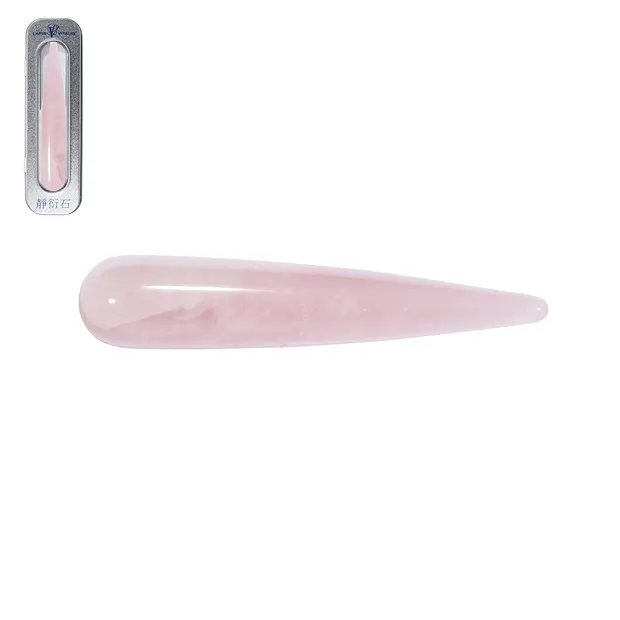 Masajeador con punta gruesa de Cuarzo rosa, en caja de regalo | Marco Schreier