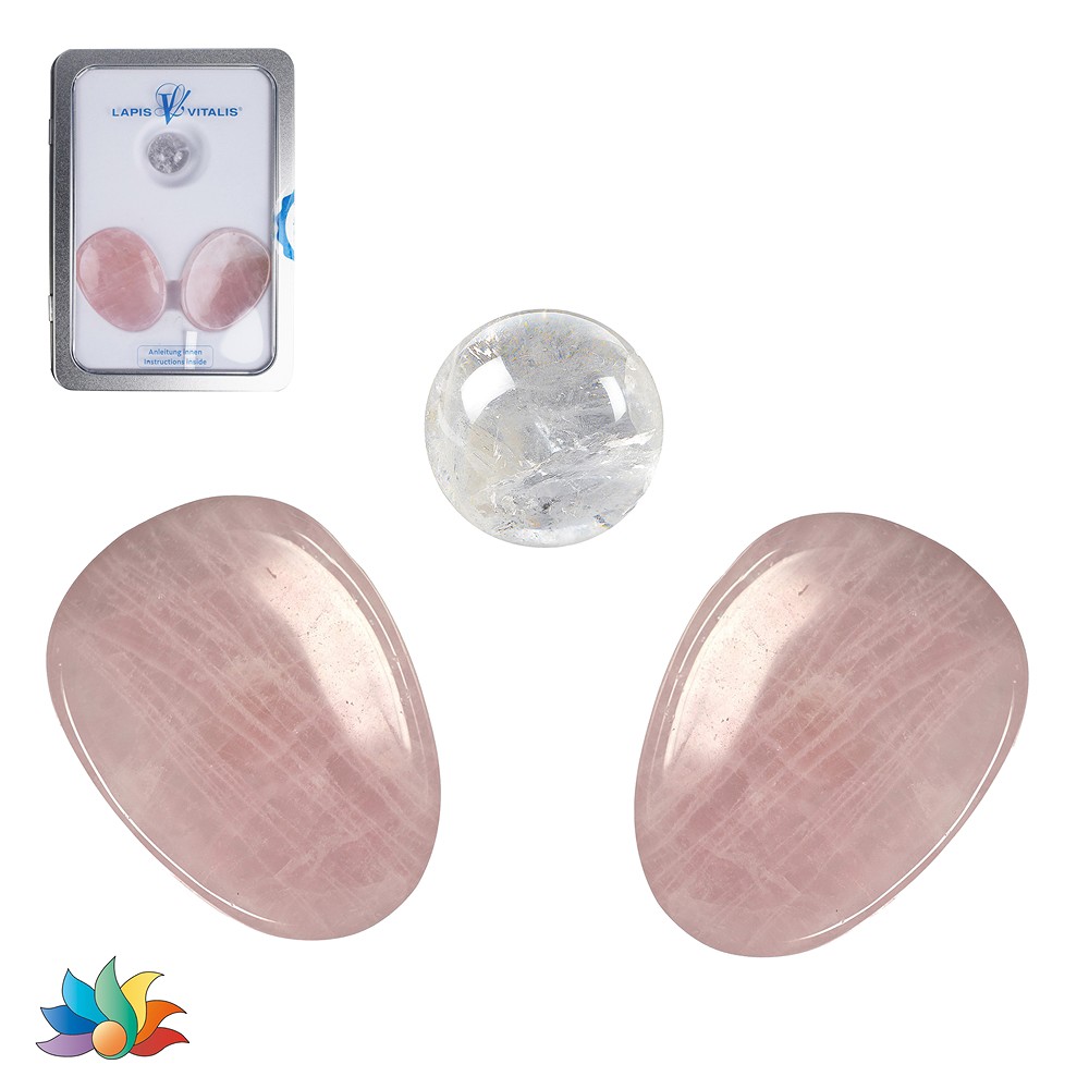 Augenstein-Set Rosenquarz (Lebensfreude) | GH Edelsteine, Heilsteine & Schmuck