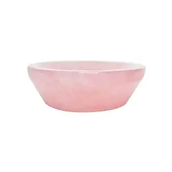0513314004 Ciotola in quarzo rosa, rotonda, 9 cm | grossista gemme e pietre curative