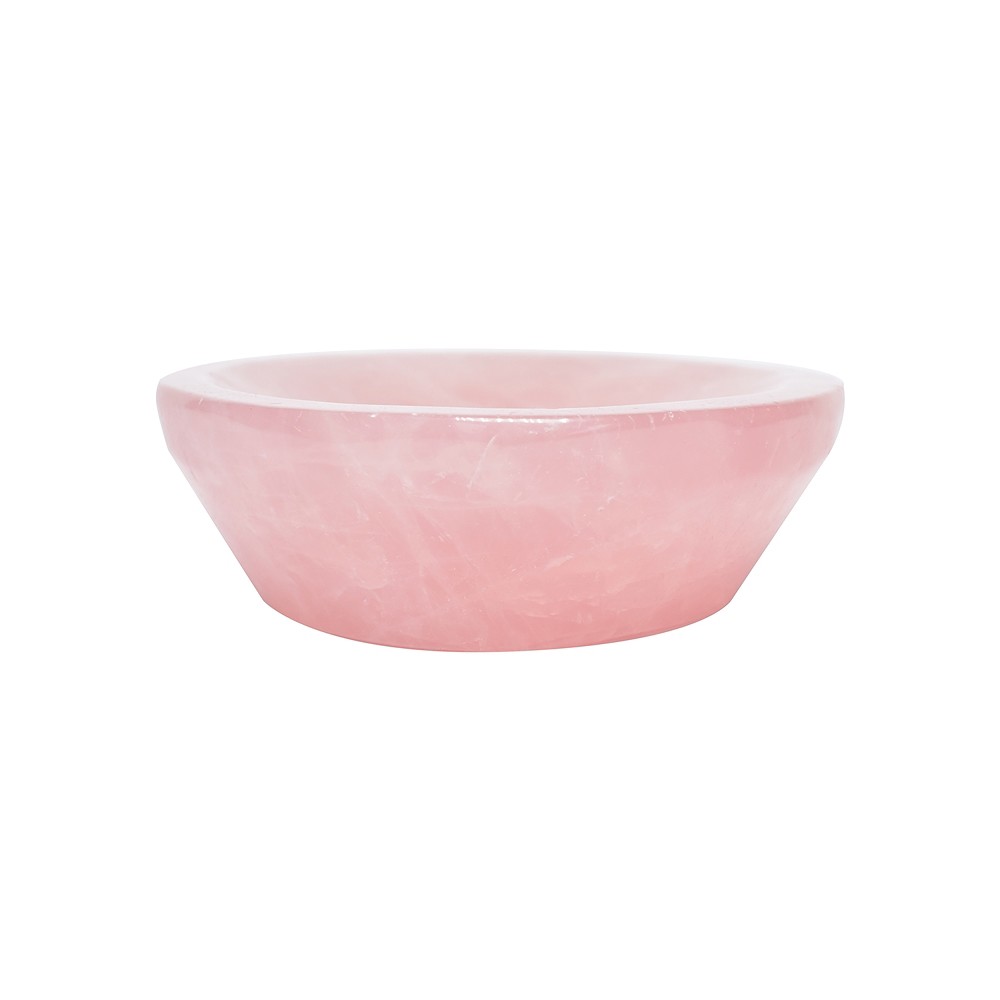 Schale Rosenquarz rund, 9cm | Mineralien-Handel Edelsteine, Heilsteine & Schmuck