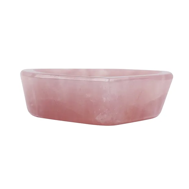 Schale Rosenquarz Herz, 10,5cm | Großhändler Edelsteine, Heilsteine & Schmuck