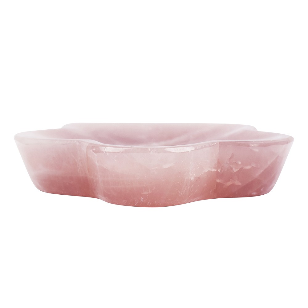 Rose Quartz flower bowl, 13cm | minerals trade - gems, healing stones & jewelry